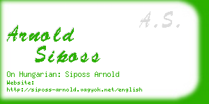 arnold siposs business card